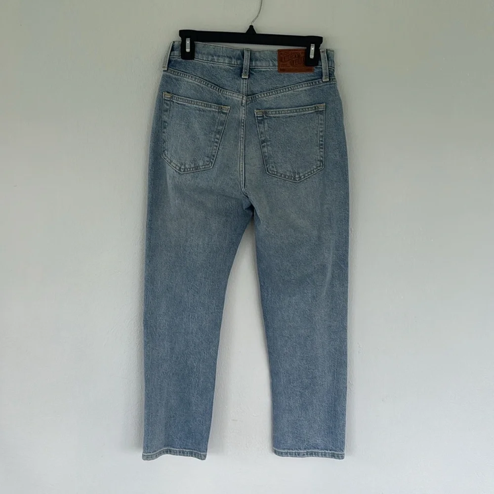 Lucky Brand Legend rhinestone 90s loose high rise crop light wash jeans size 25 - Picture 6 of 13